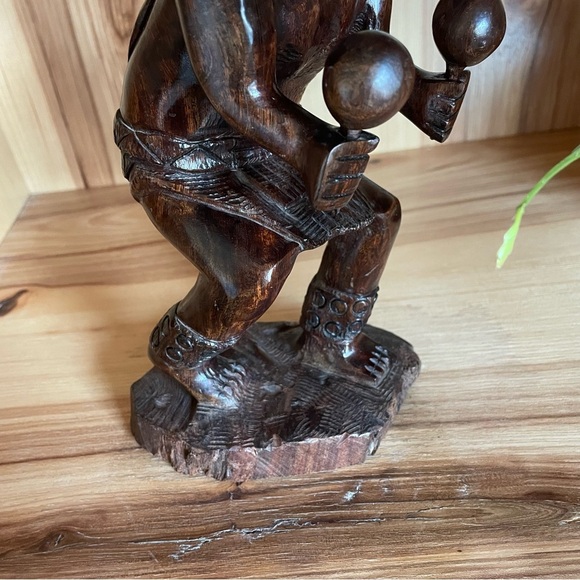 Mid Century Modern Vintage Iron Wood Hand-carved Yaqui Deer Dancer Figure - Picture 7 of 14